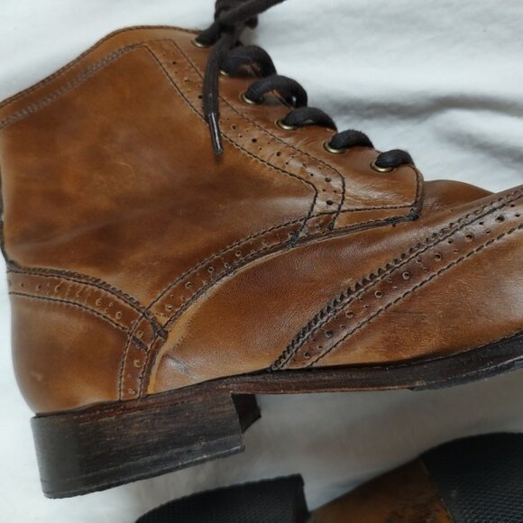 H by Hudson Angus Brown Leather Brogue Lace Up Boots Euro 43 - Picture 7 of 15